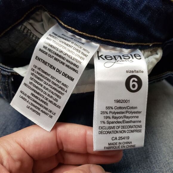 Kensie Jeans Blue High Rise Skinny Ankle Jeans Sz 6 - Picture 6 of 12